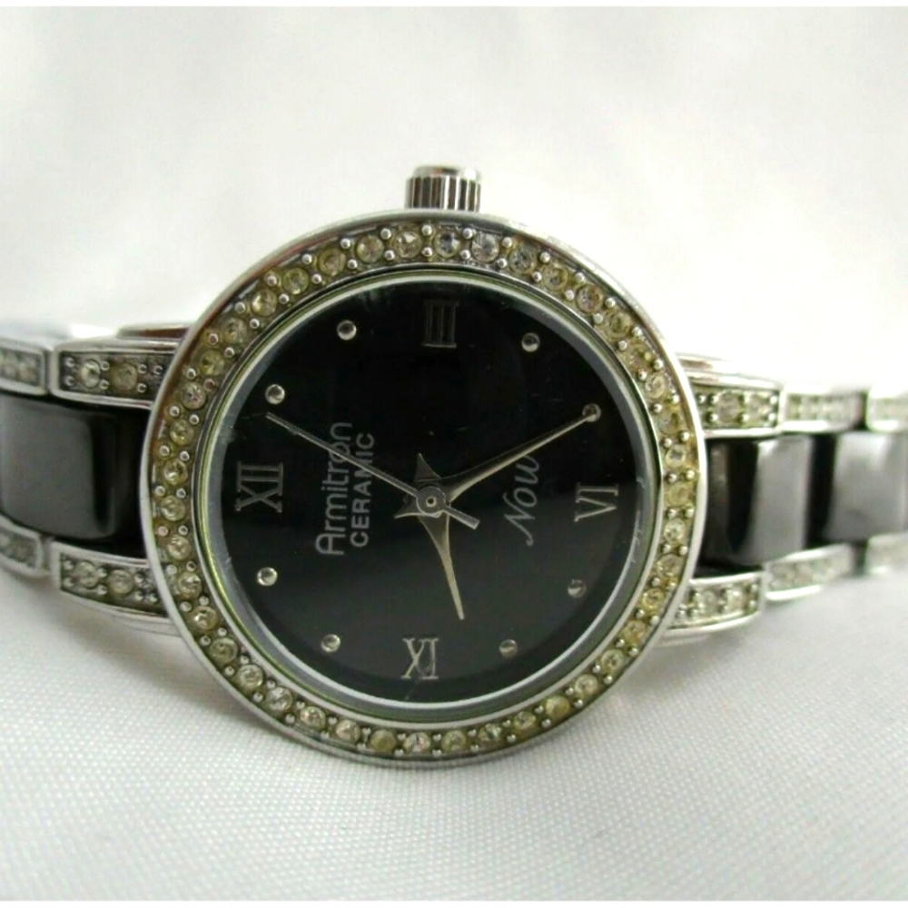 *Armitron NOW* Black and Silvertone Analog Watch